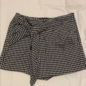 Zara Black and White Gingham Women's Skorts